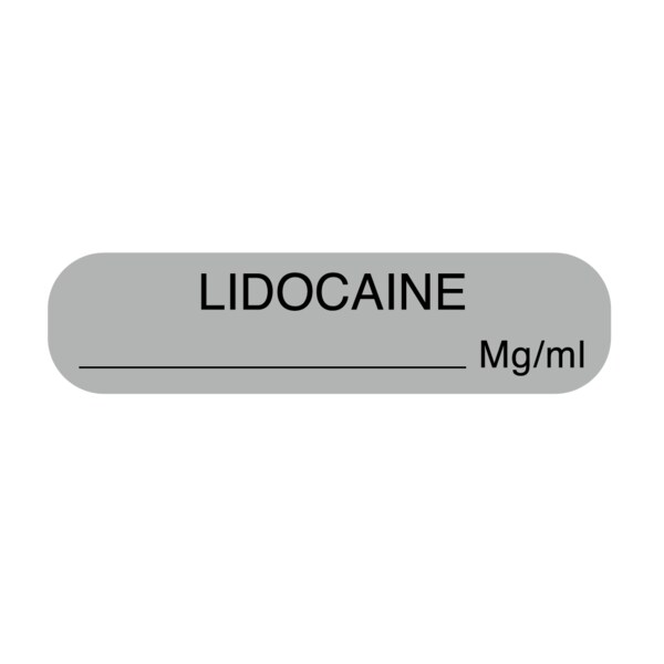 Lidocaine mg/ml 5/16" x 1-1/4" Gray w/Black